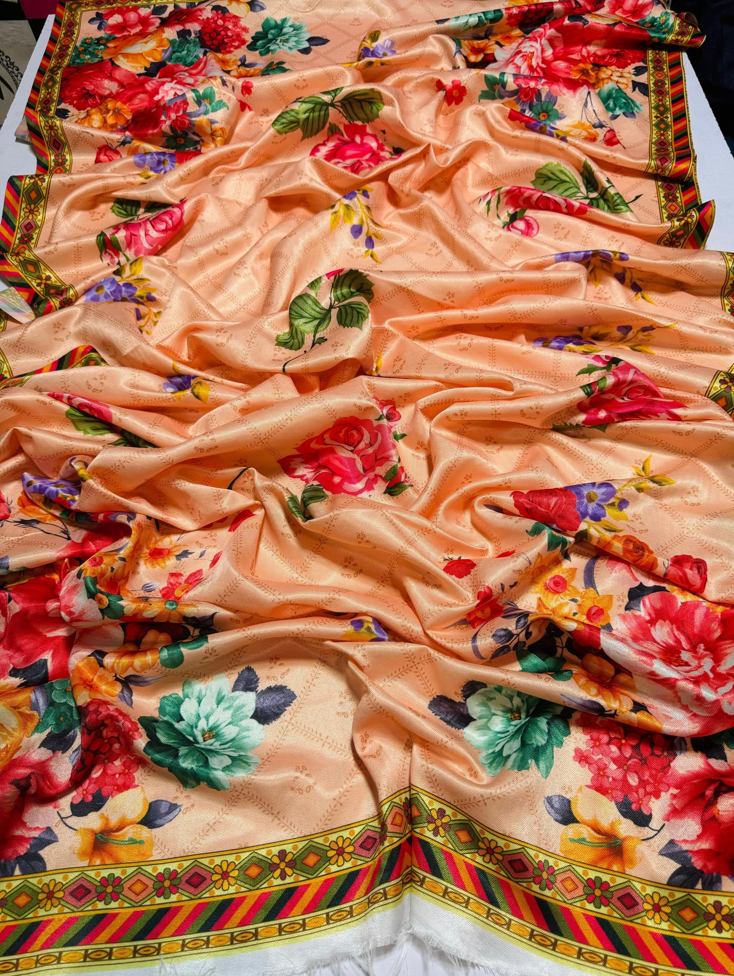 Coco By Zara Shahjahan D # 98 - 01 | 3PC Luxury Dhanak | Digital Printed Twill Pashmina Wool Shawl