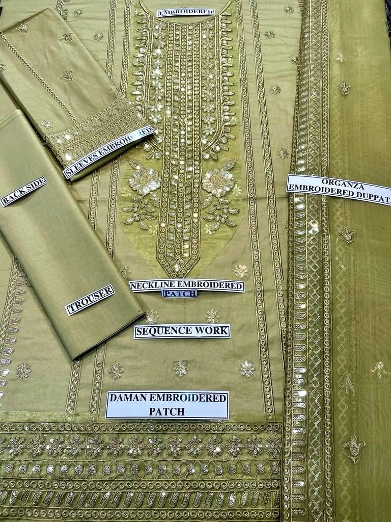 Sobia Nazir # 185 - 02 | 3PC Luxury Lawn | Sequence Organza Embroidered Dupatta