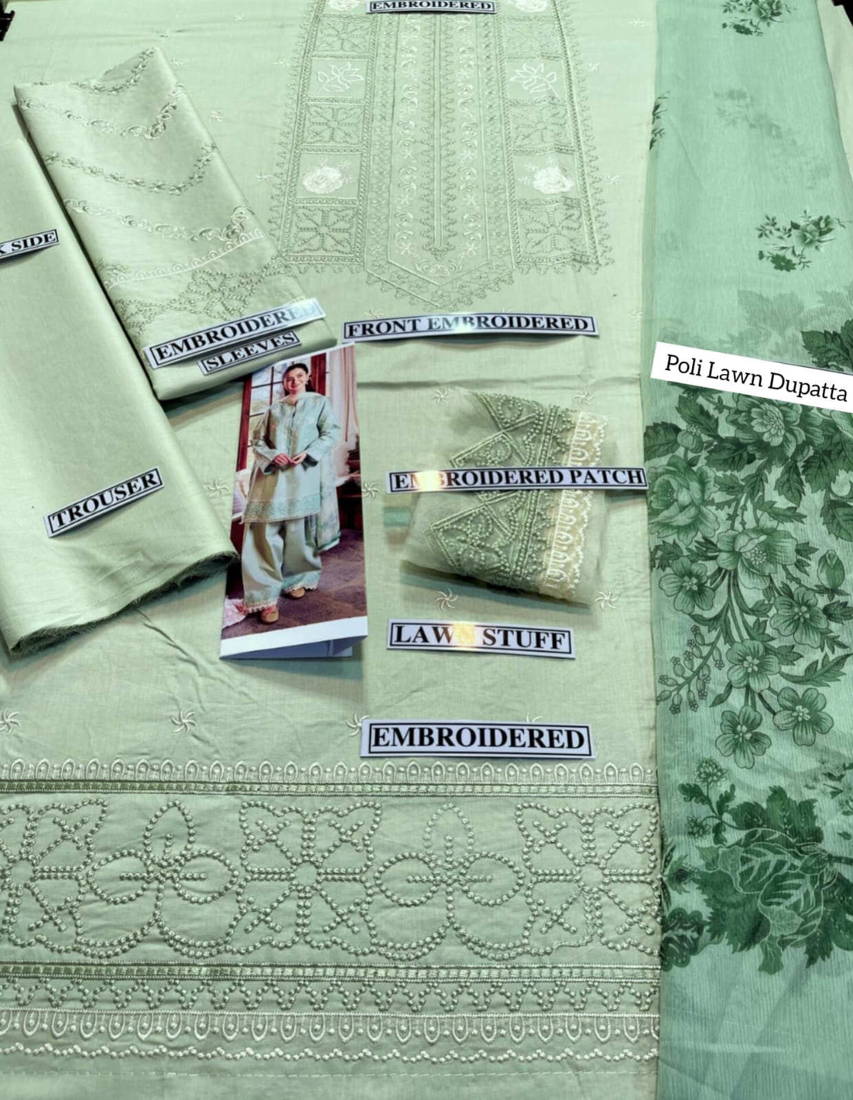 Zara Shahjahan D # 211 - 01 | 3PC Luxury Lawn | Printed Poly Lawn Duppata