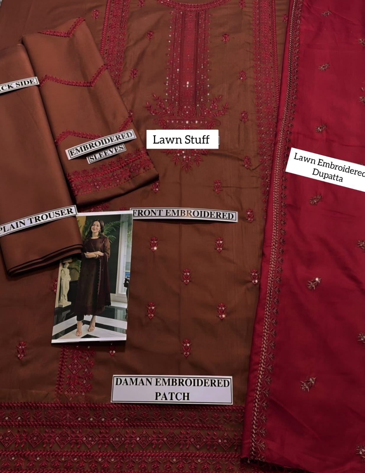 Asim Jofa D # 209 - 01 | 3PC Luxury Lawn | Sequence Embroidered Crinkle Chiffon Duppata