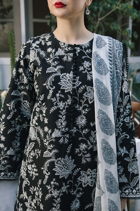 Coco By Zara Shahjahan D # 188 - 01 | 3PC Luxury Dhanak | Digital Printed Twill Pashmina Wool Shawl