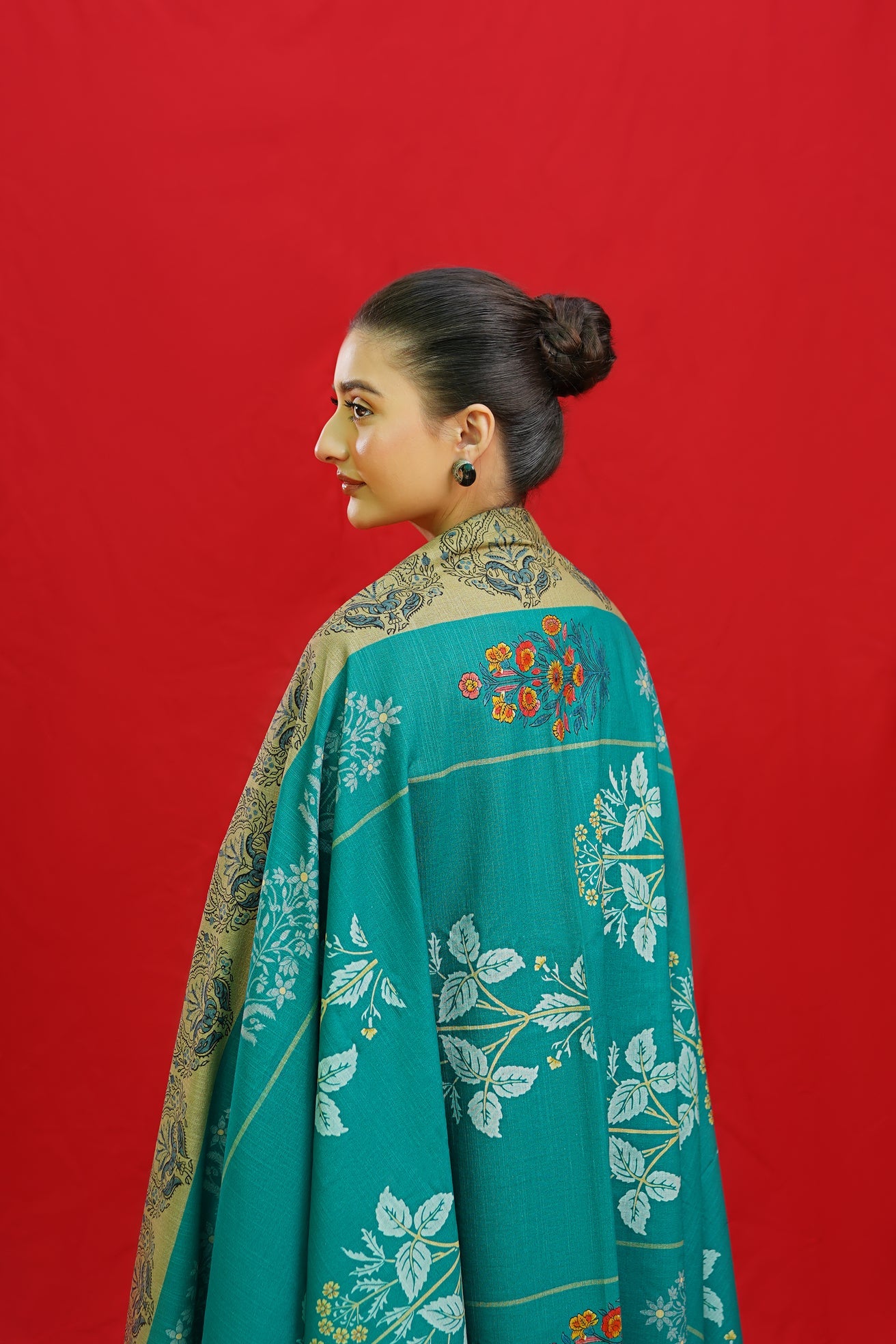 Urge D # 273 - 01 | 3pc Luxury Dhanak Embroidered Shirt | Wool Shawl