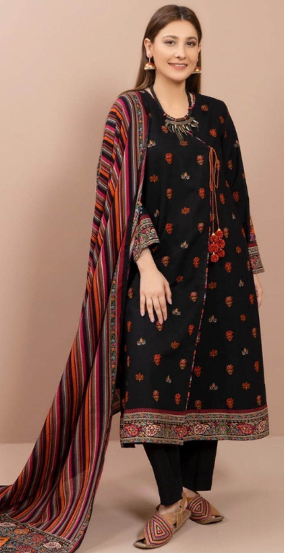 Bareeze D # 116- 01| 3PC Luxury Dhanak | printed wool Shawl