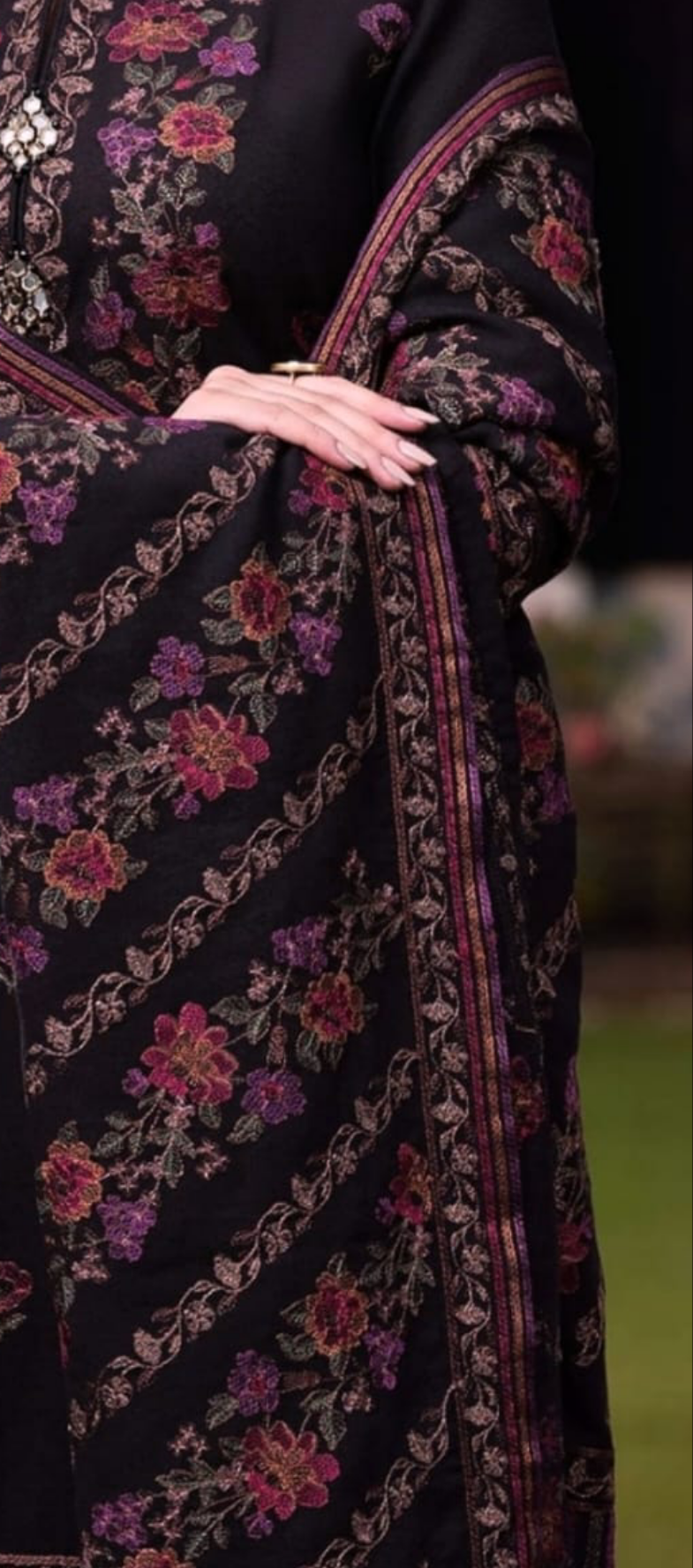 Bareeze D # 114- 01| 3PC Luxury Dhanak | printed wool Shawl