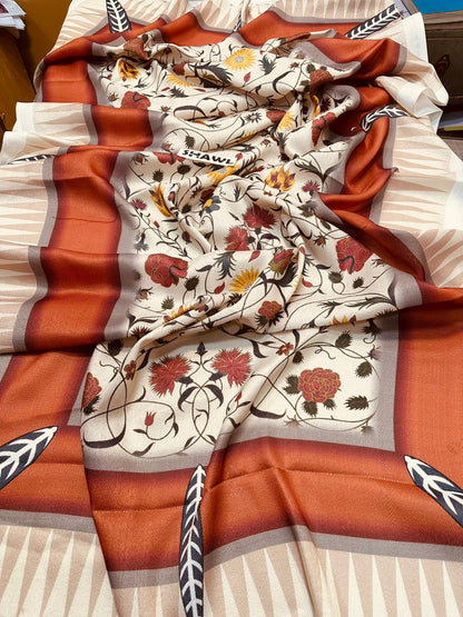 Urge D # 225 - 02B | 3pc Heavy Dhanak with Digital Printed Wool Shawl