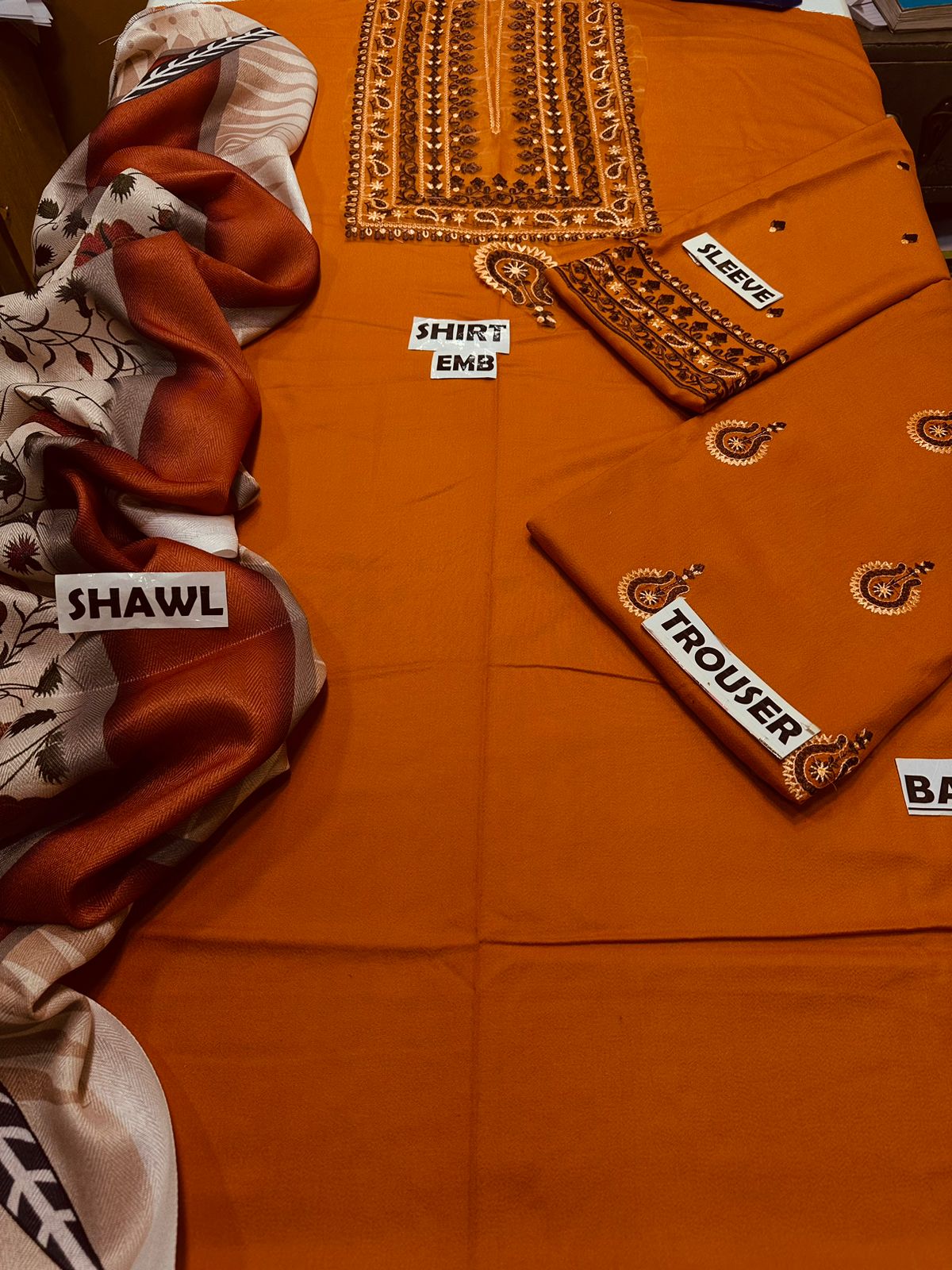 Urge D # 225 - 02B | 3pc Heavy Dhanak with Digital Printed Wool Shawl