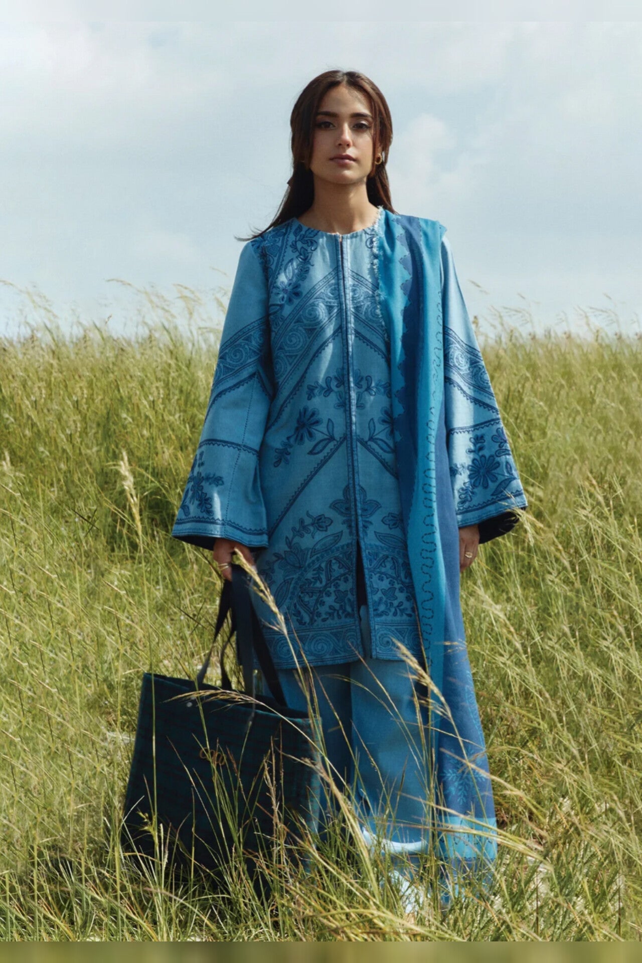 Zara Shahjahan D # 214 - 01 | 3PC Luxury Lawn | Printed Poly Lawn Duppata