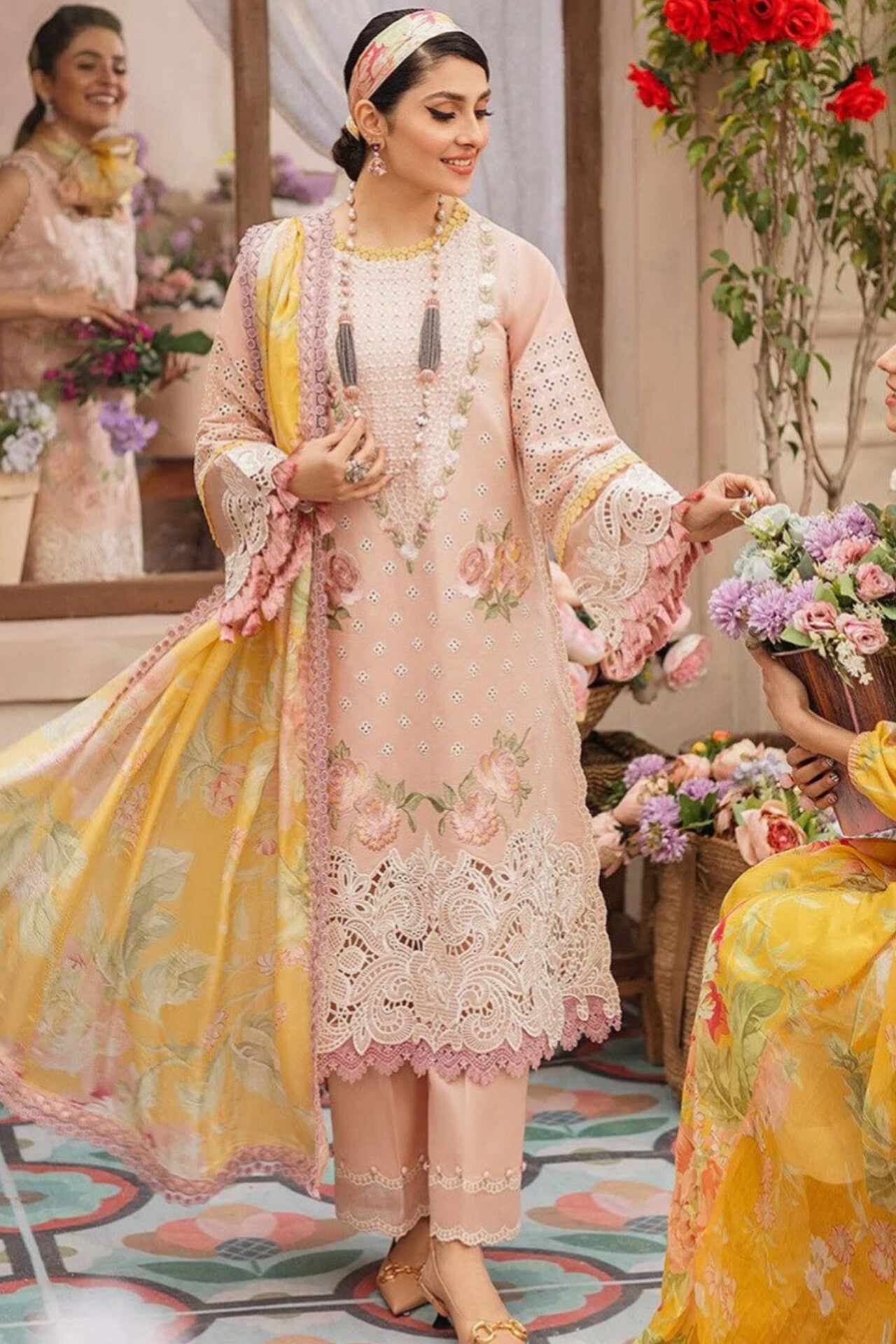 Mushq D # 208 - 01 | 3PC Luxury Lawn | Printed Poly Lawn Duppata