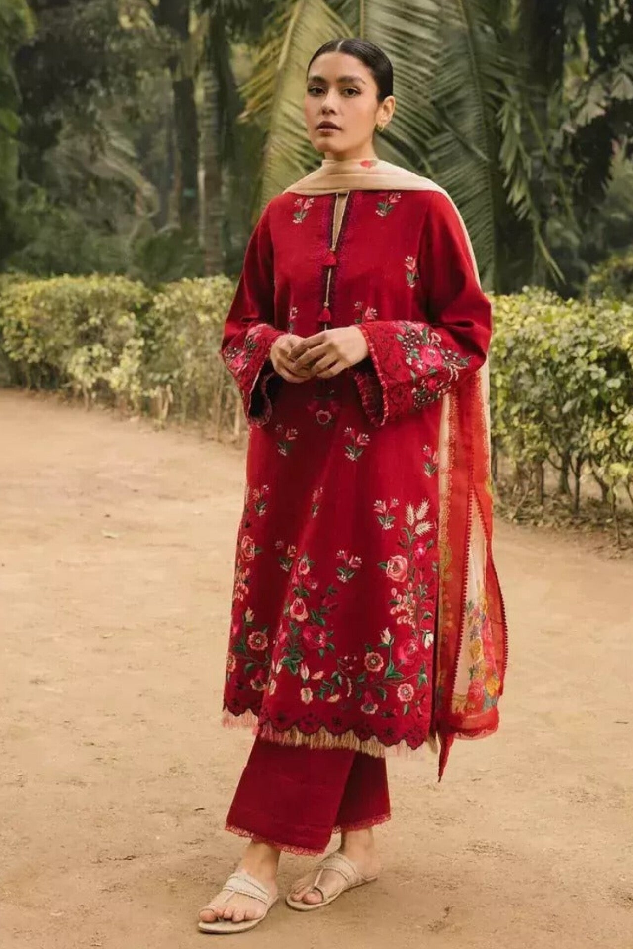 Coco By Zara Shahjahan D # 99 - 01 | 3PC Luxury Dhanak | Digital Printed Twill Pashmina Wool Shawl