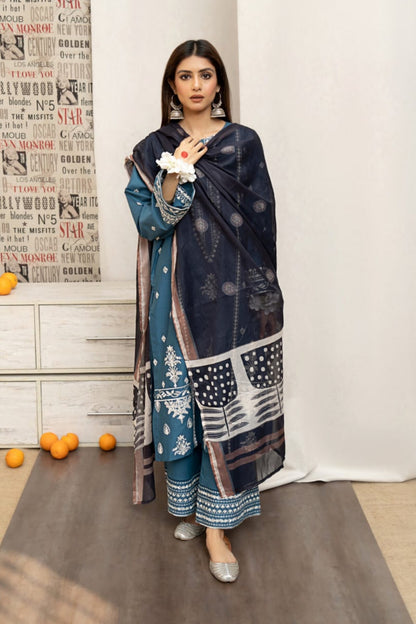 Urge D # 96 - 01 | 3PC Luxury Dhanak | Digital Printed Twill Pashmina Wool Shawl