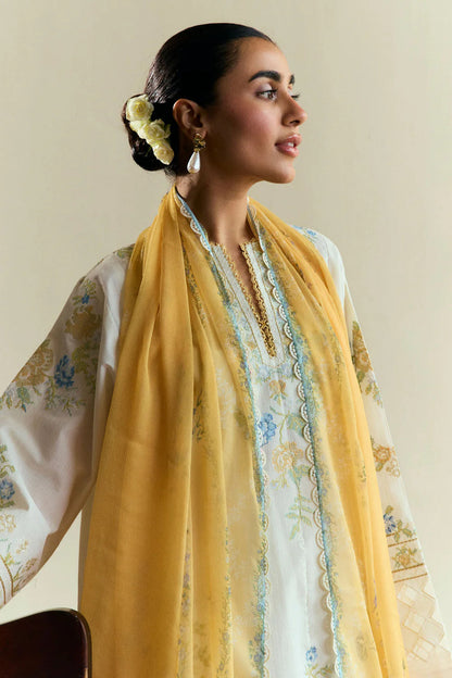 Zara Shahjahan D # 52 - 01 | 3PC Luxury Dhanak | Dhanak Shawl