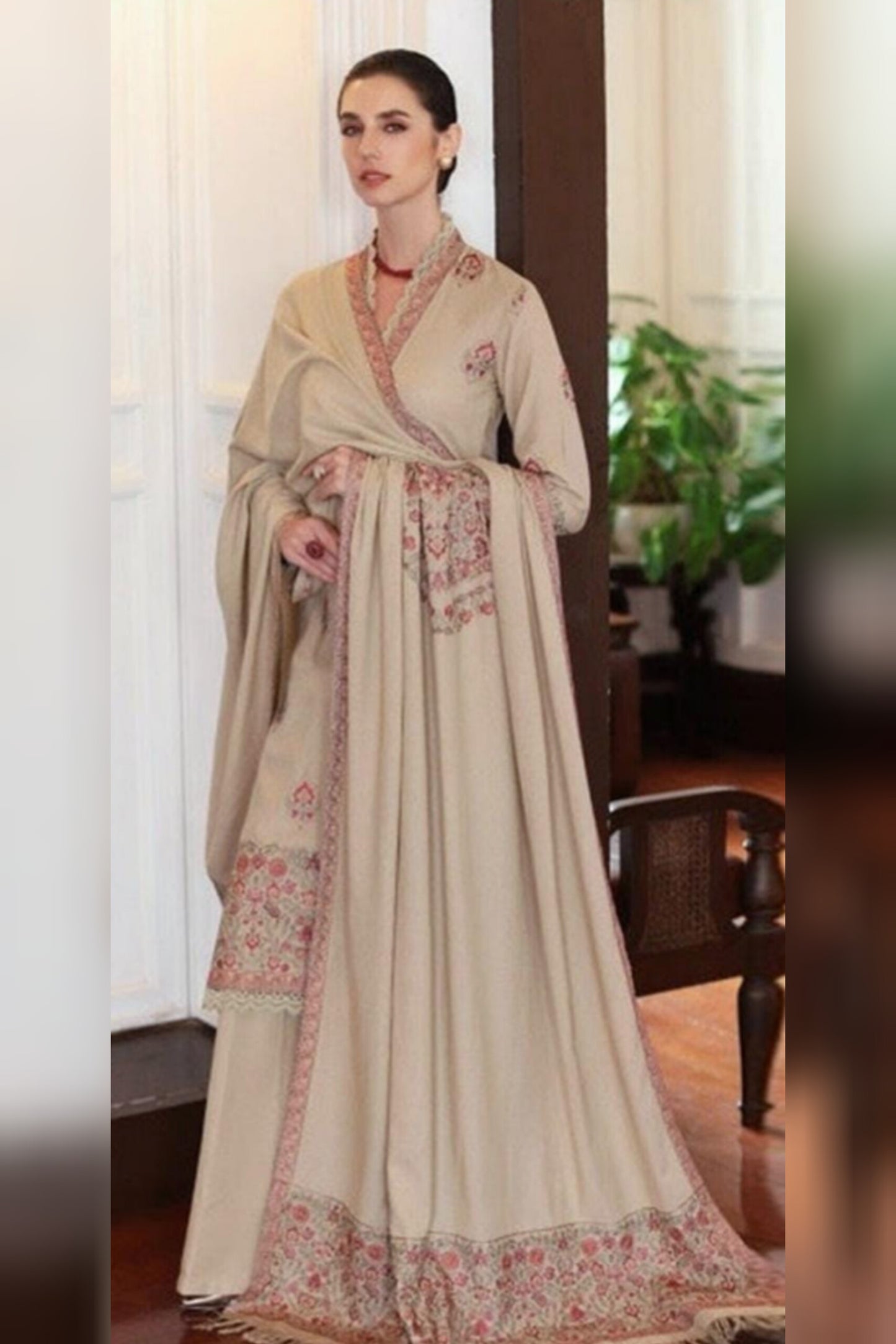 Bareeze D # 104 - 01 | 3PC Luxury Dhanak | Dhanak Shawl