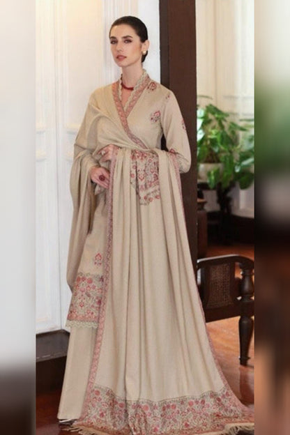 Bareeze D # 104 - 01 | 3PC Luxury Dhanak | Dhanak Shawl