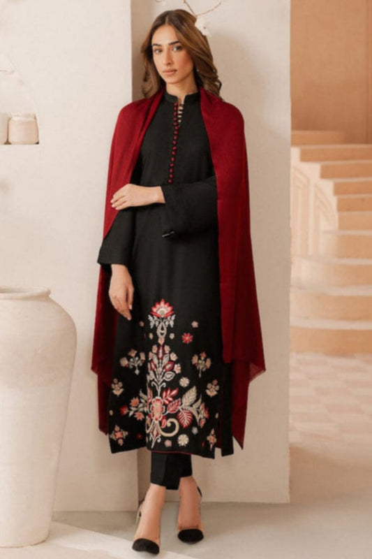 JAZMIN | 165- 01 3PC Luxury Dhanak| plain dhanak shawl