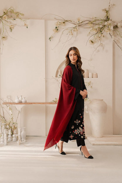 JAZMIN | 165- 01 3PC Luxury Dhanak| plain dhanak shawl