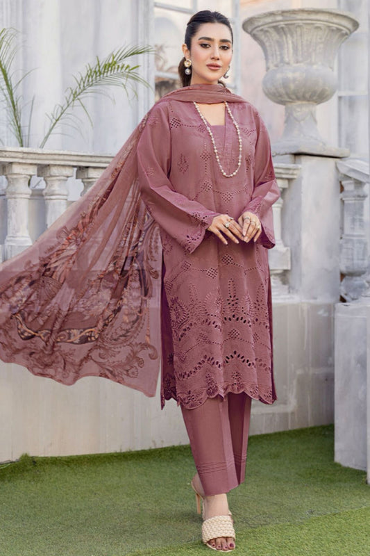 Safwa D # 154 -01 | 3PC Luxury Lawn | Monar Digital Printed Dupatta