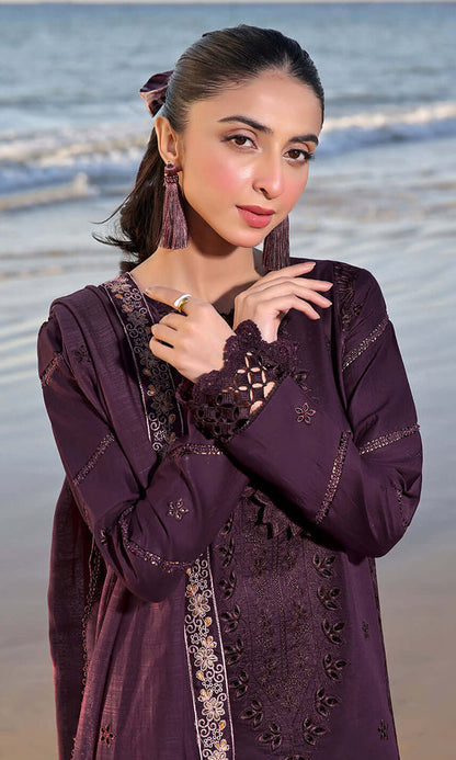 IZNIC# 153 - 01| 3PC Luxury Dhanak |Embroidered Dhanank Shawl