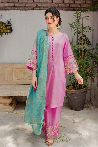 Aisling D # 275 - 03 | 3PC Luxury Dhanak | Couture Wool Print Shawl