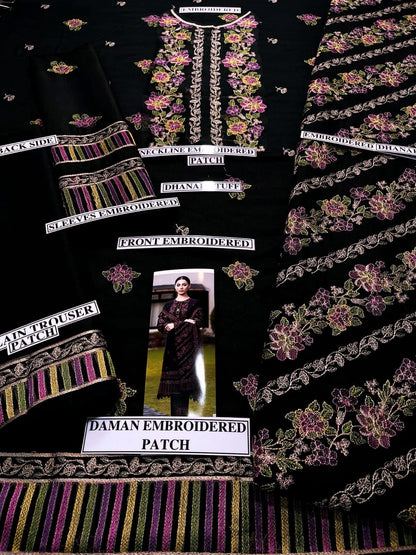 Bareeze D # 114- 01| 3PC Luxury Dhanak | printed wool Shawl