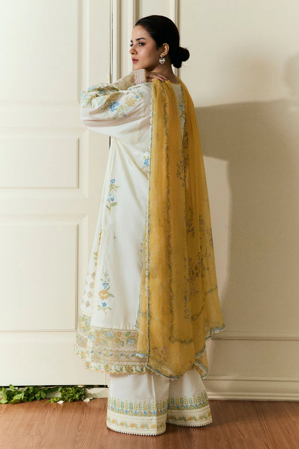 Zara Shahjahan D # 52 - 01 | 3PC Luxury Dhanak | Dhanak Shawl