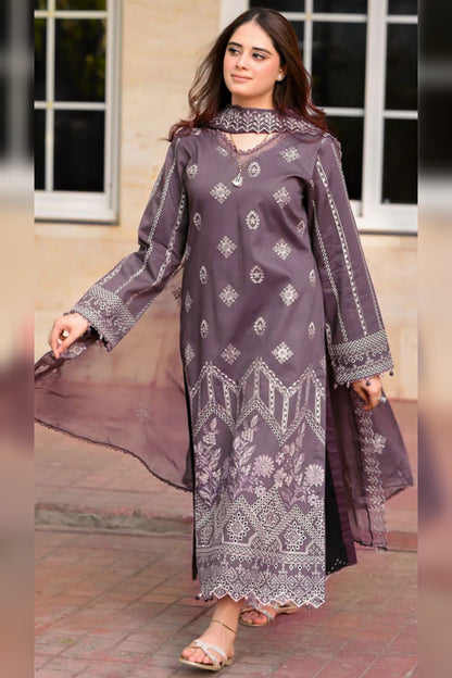 Iznik D # 168- 01 | 3PC Luxury Dhanak | Dhanak Embroidered Shawl