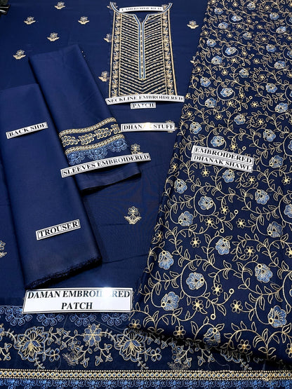 Bareeze D # 116- 01| 3PC Luxury Dhanak | printed wool Shawl