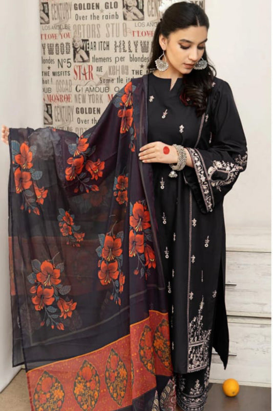 Urge D # 123- 03| 3PC Luxury Dhanak | print twill Pashmina wool shawl