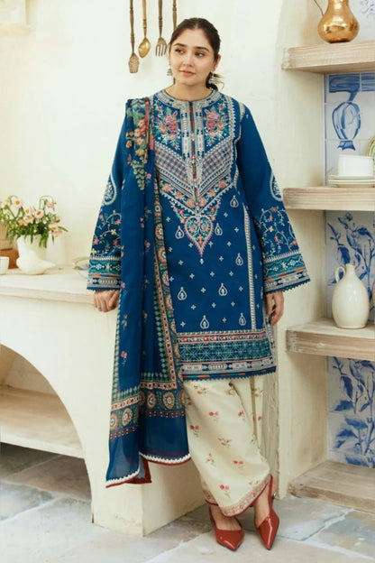 Coco by zara shah D#142- 1|3PC Dhanak|Digital printed Twill pashmina wool shawl