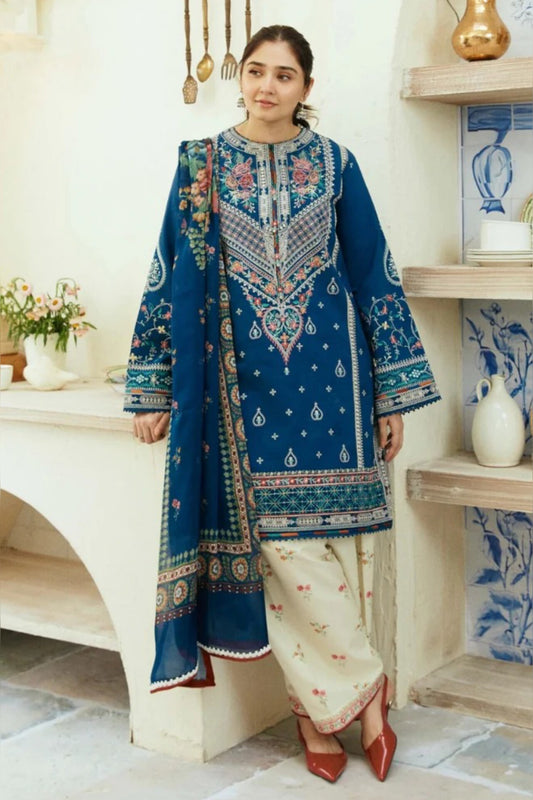 Coco by zara shah D#142- 1|3PC Dhanak|Digital printed Twill pashmina wool shawl