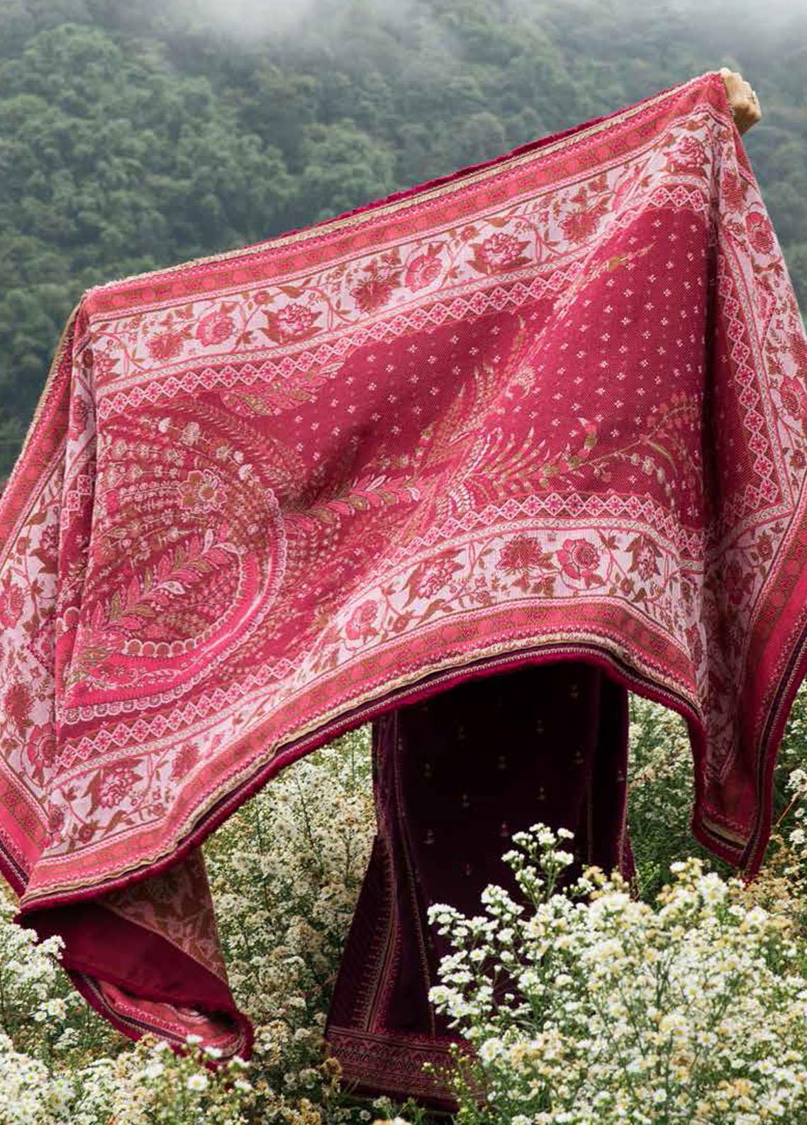 Zara Shahjahan D # 64 - 01 | 3PC Luxury Dhanak | Dhanak Shawl