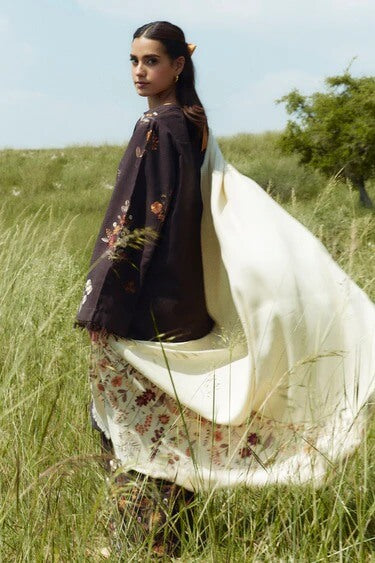 Coco by zara Shahjahan # 148 - 01| 3PC Luxury Dhanak |printed Shawl