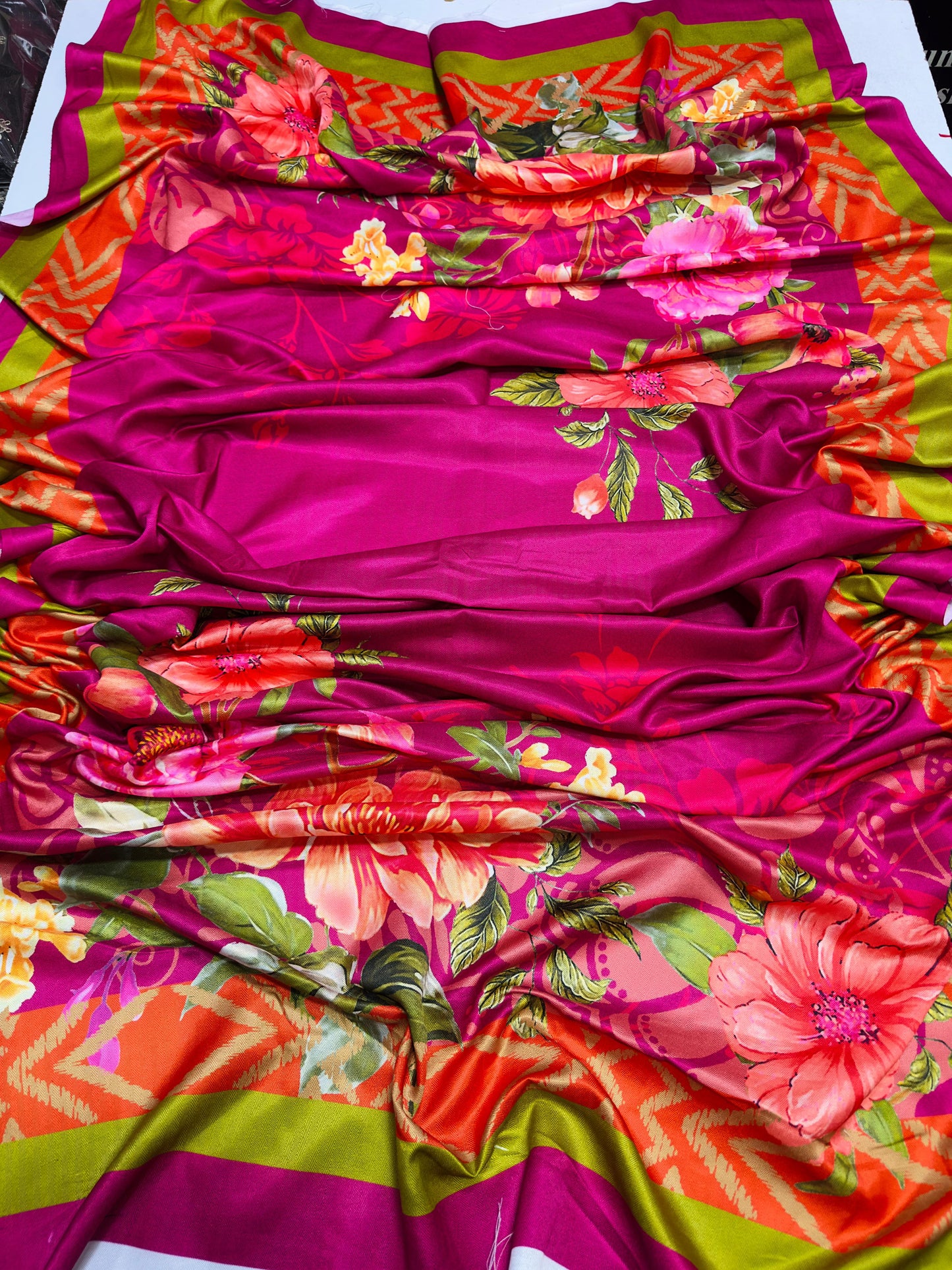 Urge D # 214 - 01 | 3PC Luxury Dhanak| Digital Printed Twill Pashmina shawl