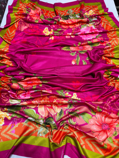 Urge D # 214 - 01 | 3PC Luxury Dhanak| Digital Printed Twill Pashmina shawl