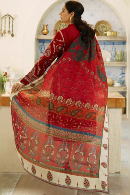 Coco by zara shah D#141- 1|3PC Dhanak|Digital printed Twill pashmina wool shawl