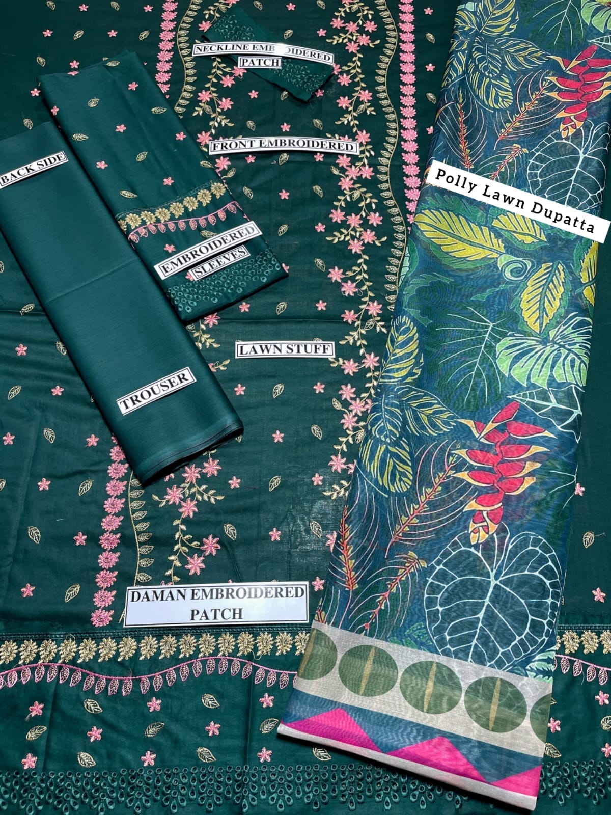 Sobia Nazir D # 174 - 01 | 3PC Luxury Lawn | Printed Poly Lawn Dupatta