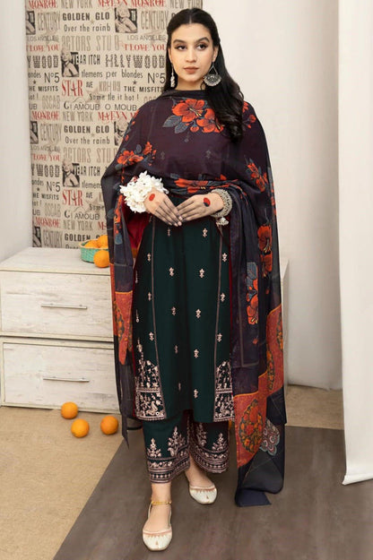 Urge D # 123- 03| 3PC Luxury Dhanak | print twill Pashmina wool shawl