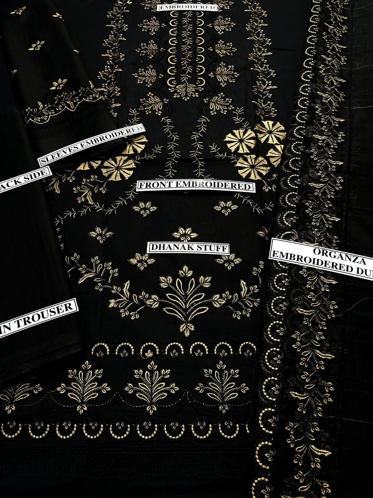 Bareeze | 164- 01 3PC Luxury Dhanak | organza embroidered Dubta