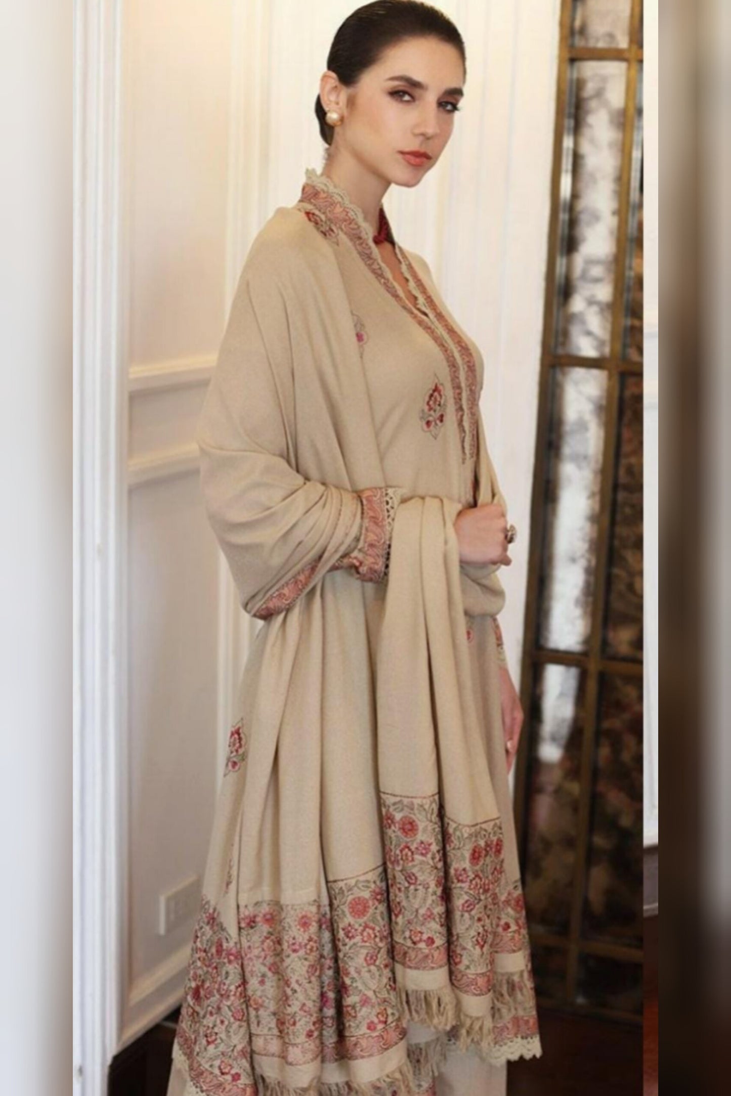 Bareeze D # 104 - 01 | 3PC Luxury Dhanak | Dhanak Shawl