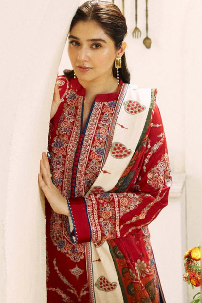 Coco by zara shah D#141- 1|3PC Dhanak|Digital printed Twill pashmina wool shawl