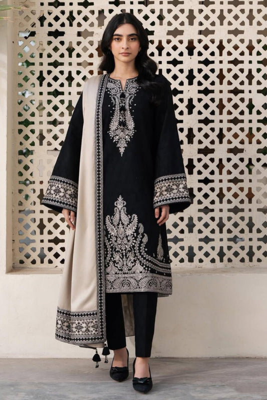 Jazmin D # 206 - 01 | 3PC Luxury Dhanak | Digital Wool Shawl