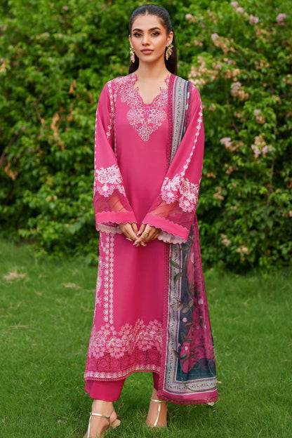 Mushq D # 190 - 01 | 3PC Luxury Dhanak | Printed Wool Shawl