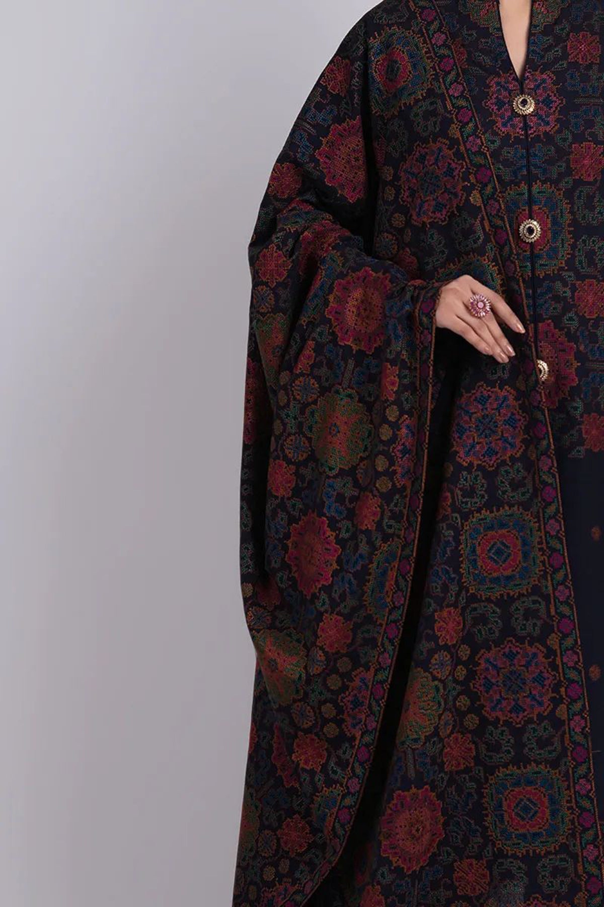 Bareeze D # 179- 01 | 3PC Luxury Dhanak | Dhanak Embroidered Shawl