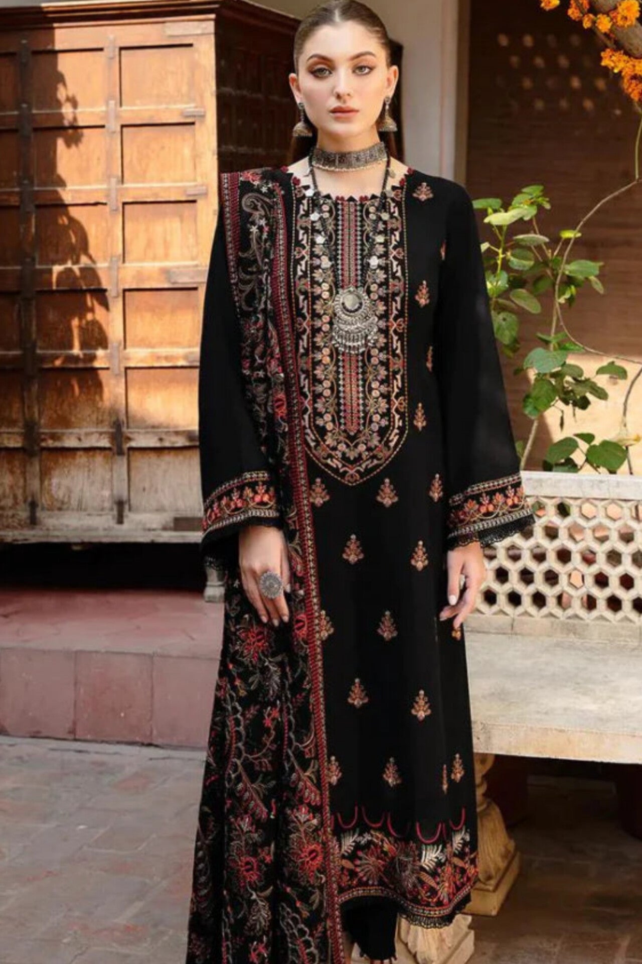 Bareeze # 151 - 01| 3PC Luxury Dhanak |Embriodered dhanank Shawl