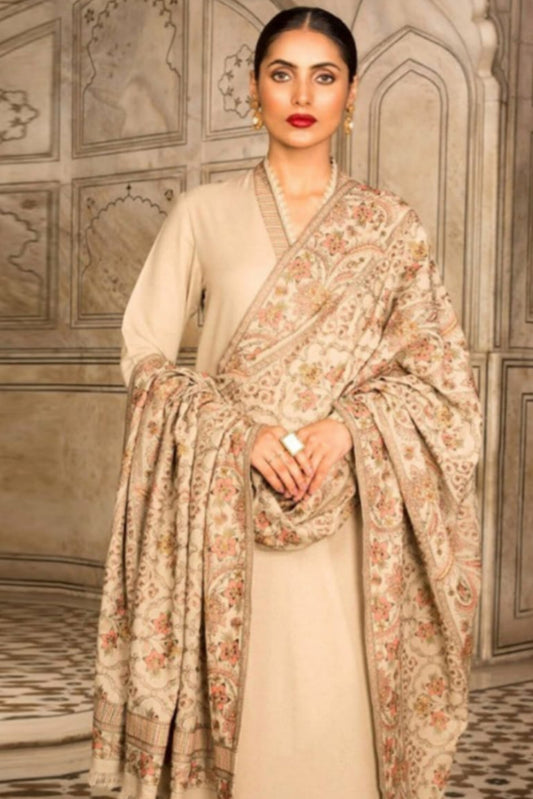 Bareeze 159- 01 3PC Luxury Dhanak |Embroidered Dhanak Shawl
