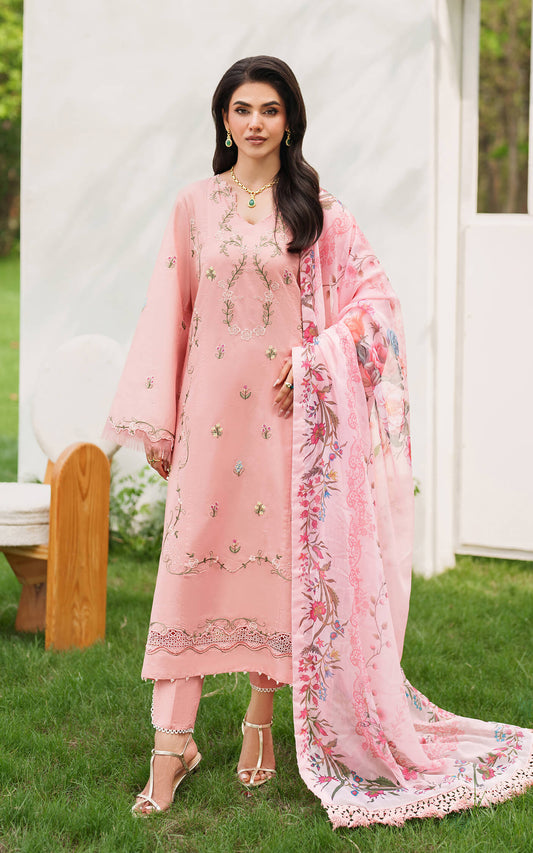 Asifa & Nabeel  D # 192 - 01 | 3PC Luxury Dhanak | Printed Wool Shawl