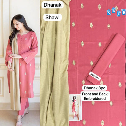 Aisling D # 12 - 01 | 3PC Luxury Dhanak | Dhanak Shawl
