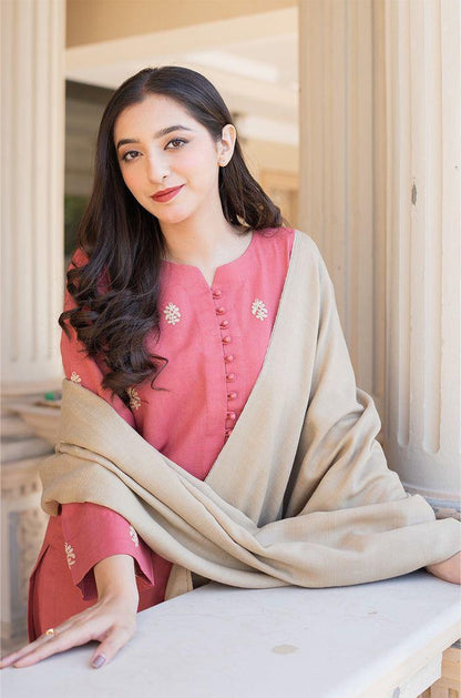 Aisling D # 12 - 01 | 3PC Luxury Dhanak | Dhanak Shawl