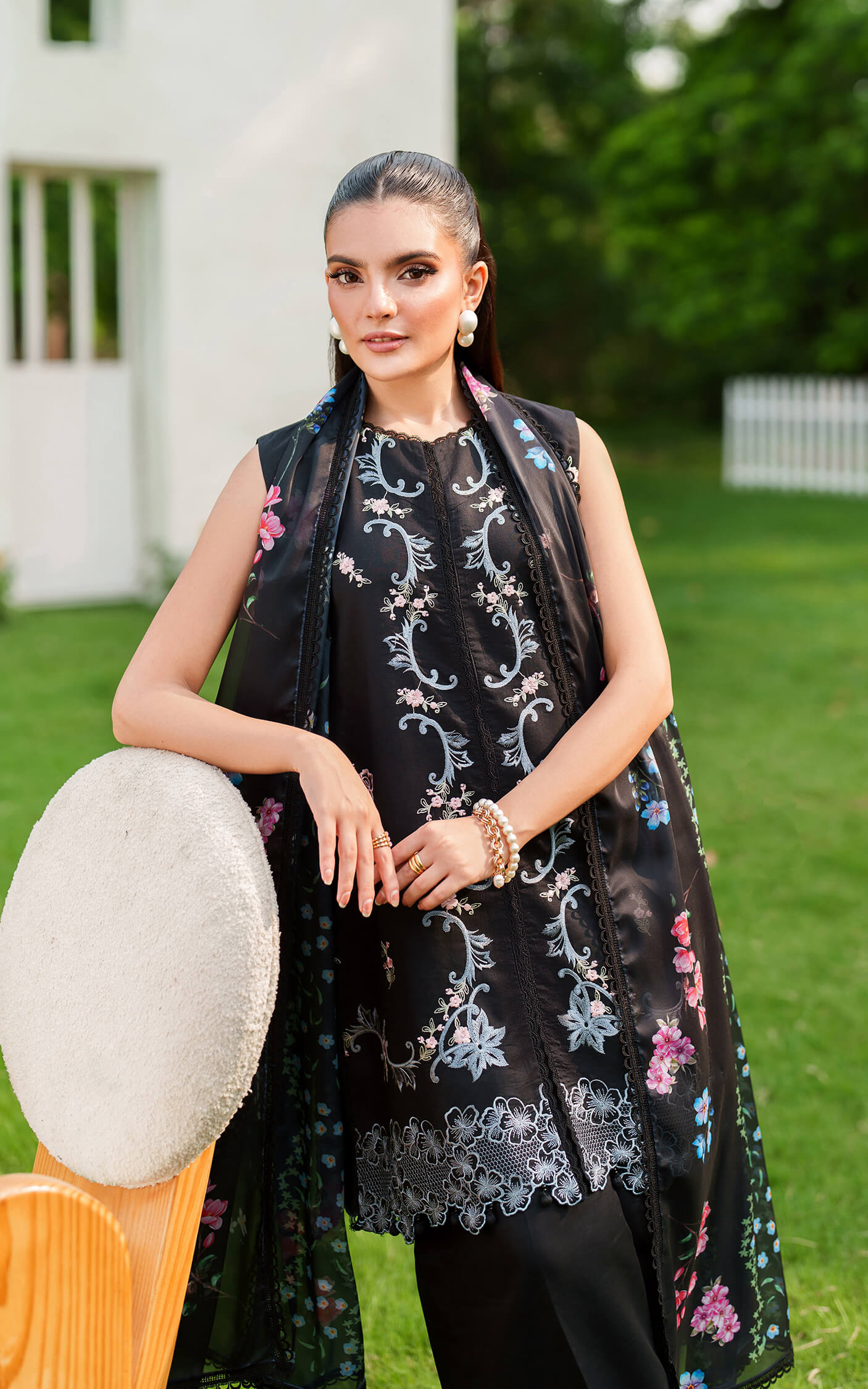 Asifa & Nabeel  D # 193 - 01 | 3PC Luxury Dhanak | Printed Wool Shawl