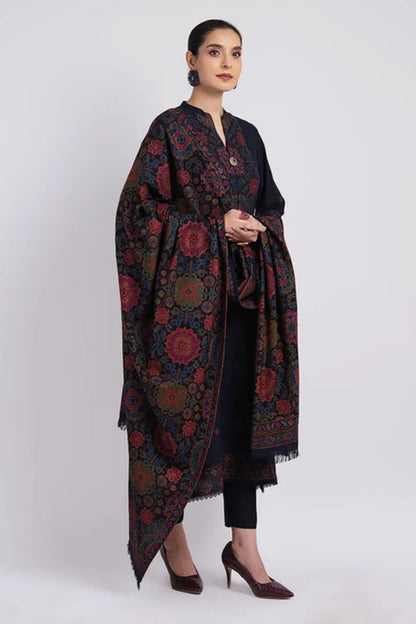 Bareeze D # 179- 01 | 3PC Luxury Dhanak | Dhanak Embroidered Shawl