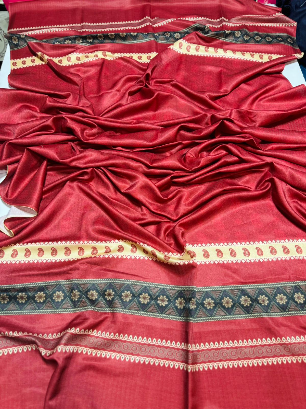 Jazmin D # 97 - 01 | 3PC Luxury Dhanak | Digital Printed Twill Pashmina Wool Shawl